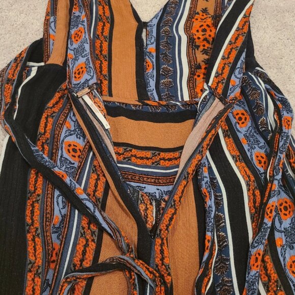 NWOT Free People Sz 10 All Shook Up Sleeveless Printed Tie Back Jumpsuit - Picture 11 of 13